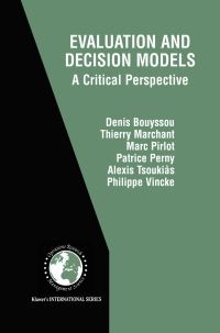 Book Cover for Evaluation and Decision Models by D Bouyssou