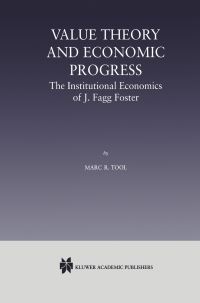 Book Cover for Value Theory and Economic Progress by Marc R Tool