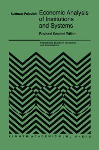Book Cover for Economic Analysis of Institutions and Systems by Svetozar Pejovich