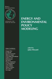 Book Cover for Energy and Environmental Policy Modeling by John P Weyant