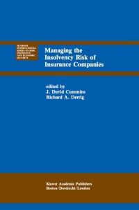 Book Cover for Managing the Insolvency Risk of Insurance Companies by International Conference on Insurance Solvency, J David Cummins, Richard A Derrig