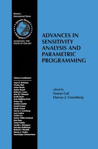 Book Cover for Advances in Sensitivity Analysis and Parametric Programming by Tomás Gál, Harvey J Greenberg