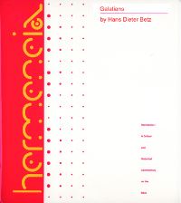 Book Cover for Galatians by Hans Dieter Betz