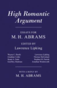 Book Cover for High Romantic Argument by Lawrence Lipking