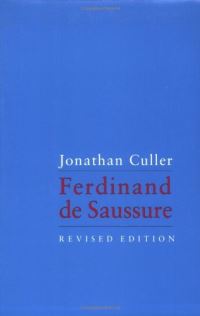 Book Cover for Ferdinand De Saussure by Jonathan Culler