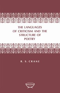 Book Cover for The Languages of Criticism and the Structure of Poetry by Ronald Crane