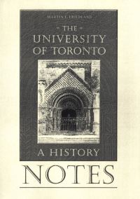 Book Cover for Notes to the University of Toronto by Martin L Friedland