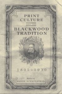 Book Cover for Print Culture and the Blackwood Tradition, 1805-1930 by David Finkelstein