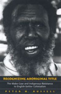 Book Cover for Recognizing the Aboriginal Title by Peter H Russell