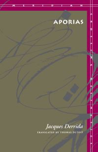 Book Cover for Aporias by Jacques Derrida