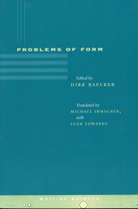 Book Cover for Problems of Form by Dirk Baecker