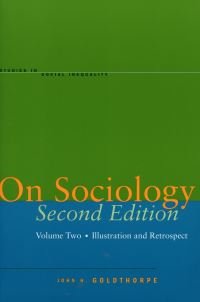 Book Cover for On Sociology by John H Goldthorpe
