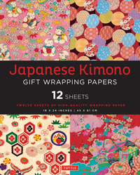Book Cover for Japanese Kimono Gift Wrapping Papers - 12 Sheets by Tuttle Studio