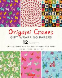 Book Cover for Origami Cranes Gift Wrapping Paper - 12 Sheets by Tuttle Studio