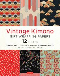 Book Cover for Vintage Kimono Gift Wrapping Paper - 12 Sheets by Tuttle Studio