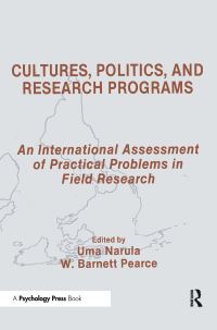 Book Cover for Cultures, Politics, and Research Programs by Uma Narula, W Barnett Pearce
