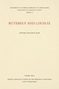 Book Cover for Rutebeuf and Louis IX by Edward Billings Ham