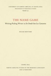 Book Cover for The Name Game by Oscar Montero