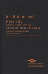 Book Cover for Institution and Passivity by Maurice MerleauPonty