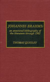 Book Cover for Johannes Brahms by Thomas Quigley