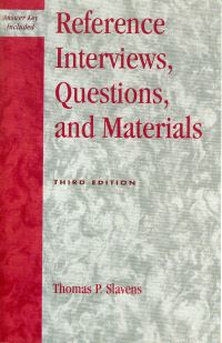 Book Cover for Reference Interviews, Questions, and Materials by Thomas P Slavens