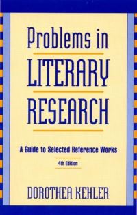 Book Cover for Problems in Literary Research by Dorothea Kehler