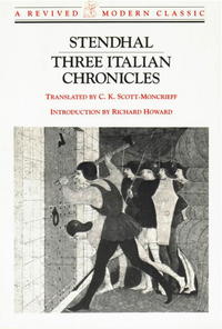 Book Cover for Three Italian Chronicles by Stendhal