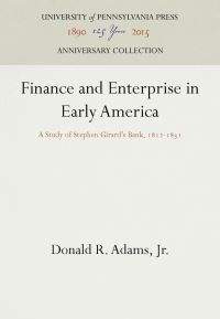 Book Cover for Finance and Enterprise in Early America by Donald R Adams
