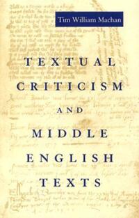Book Cover for Textual Criticism and Middle English Texts by Tim William Machan
