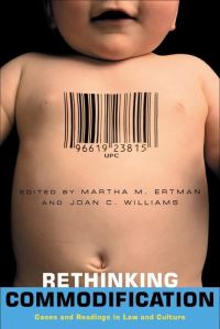 Book Cover for Rethinking Commodification by Martha M Ertman, Joan Williams