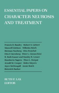 Book Cover for Essential Papers on Character Neurosis & Treatment by Ruth Lax