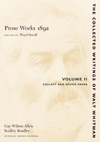 Book Cover for Prose Works 1892: Volume II by Walt Whitman