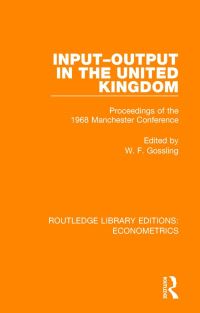 Book Cover for Input-Output in the United Kingdom by W F Gossling