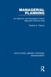 Book Cover for Managerial Planning Volume 1 by Charles S Tapiero