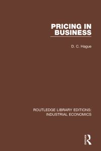 Book Cover for Pricing in Business by D C Hague