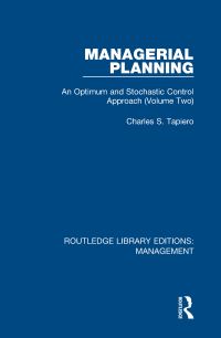 Book Cover for Managerial Planning Volume 2 by Charles S Tapiero