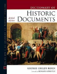 Book Cover for Dictionary of Historic Documents by George C Kohn