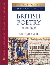 Book Cover for The Facts on File Companion to British Poetry Before 1600 by Michelle M Sauer, Inc Facts on File
