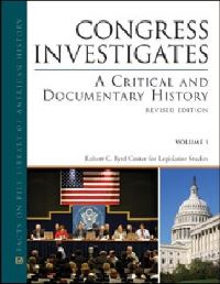 Book Cover for Congress Investigates by Roger A Bruns, David Hostetter, Raymond W Smock, Robert C Byrd Center for Legislative Studies