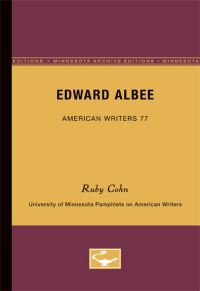 Book Cover for Edward Albee - American Writers 77 by Ruby Cohn