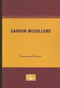 Book Cover for Carson McCullers by Lawrence Graver