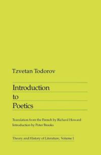 Book Cover for Introduction to Poetics by Tzvetan Todorov