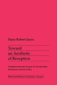 Book Cover for Toward an Aesthetic of Reception by Hans Jauss
