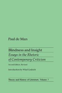 Book Cover for Blindness and Insight by Paul De Man