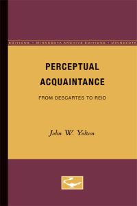 Book Cover for Perceptual Acquaintance by John W Yolton