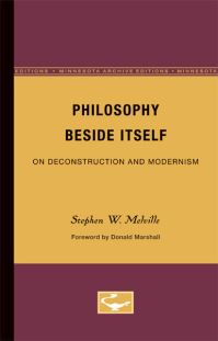 Book Cover for Philosophy Beside Itself by Stephen W Melville