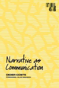 Book Cover for Narrative As Communication by Didier Coste