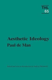 Book Cover for Aesthetic Ideology by Paul De Man, Andrzej Warminski