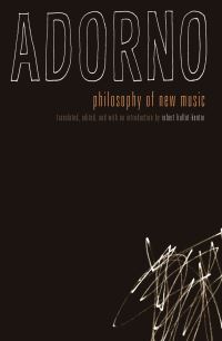 Book Cover for Philosophy of New Music by Theodor W Adorno