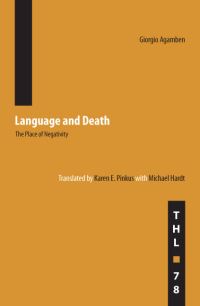 Book Cover for Language and Death by Giorgio Agamben